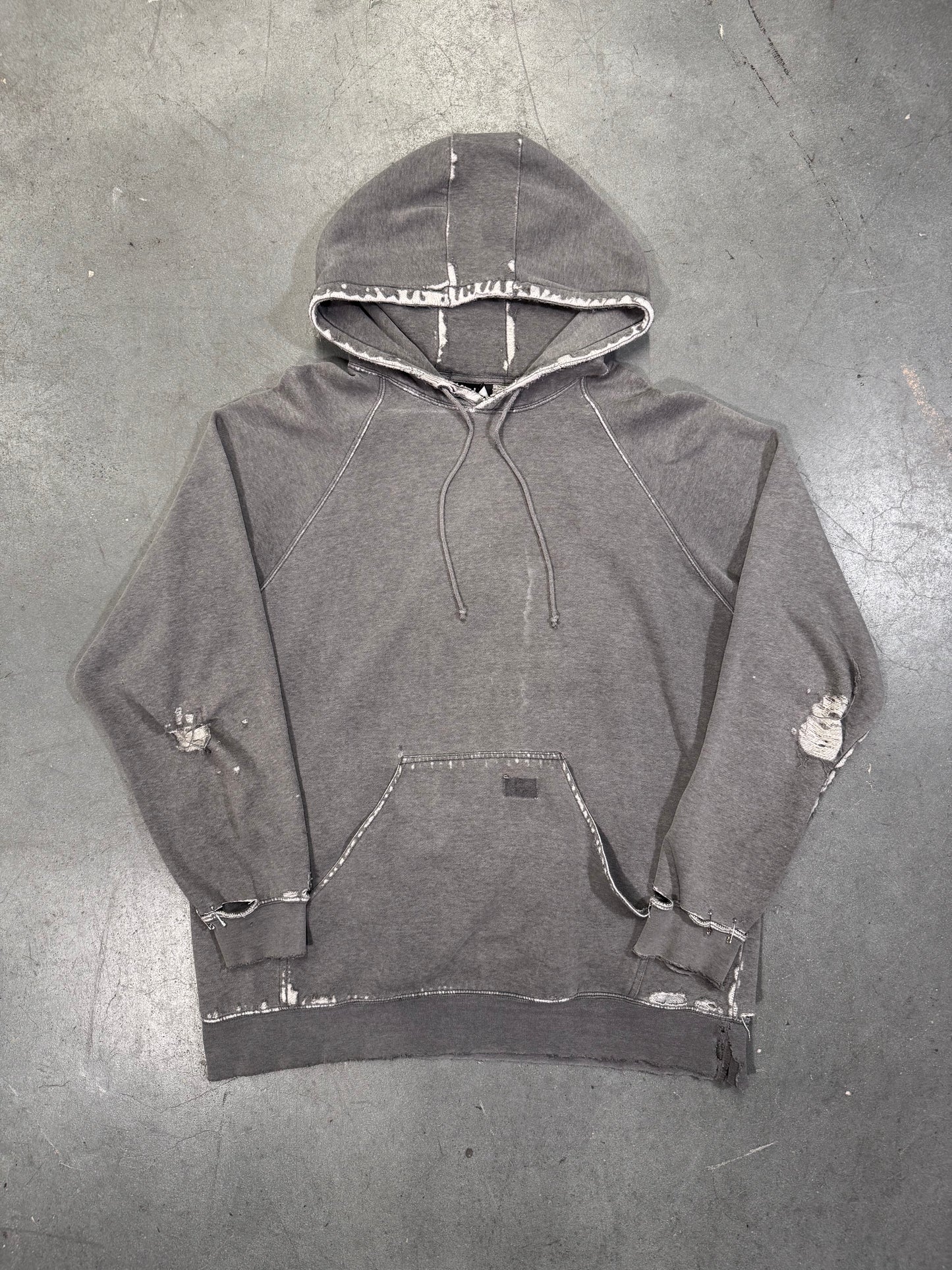 90'S DICKIES DISTRESSED PULLOVER HOODIE - FADED GREY