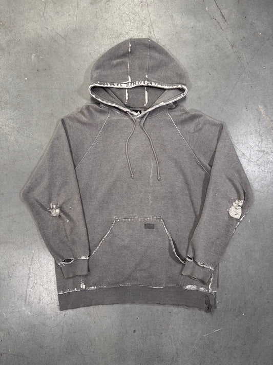 90'S DICKIES DISTRESSED PULLOVER HOODIE - FADED GREY