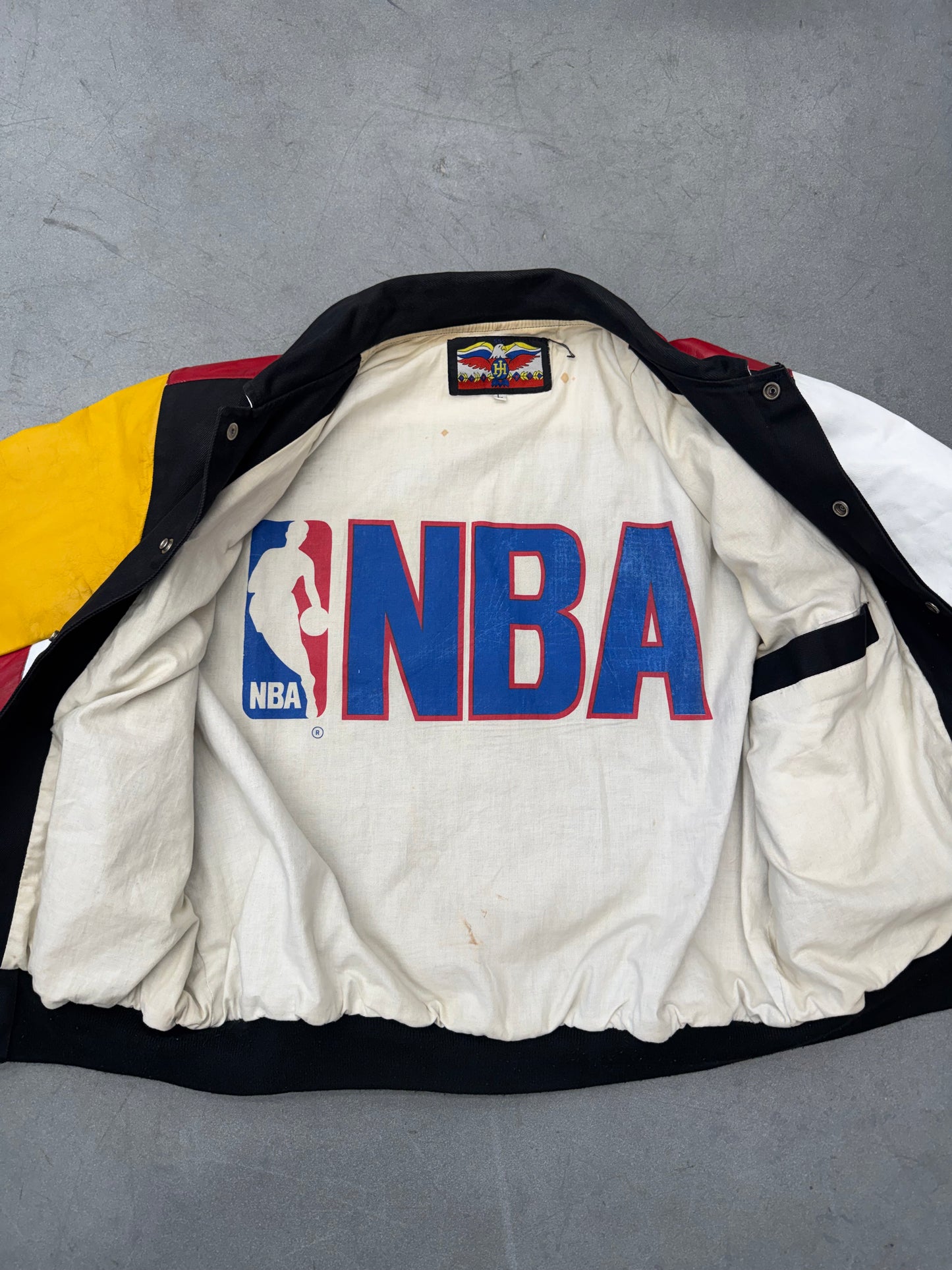 90'S MIAMI HEAT JEFF HAMILTON LEATHER JACKET