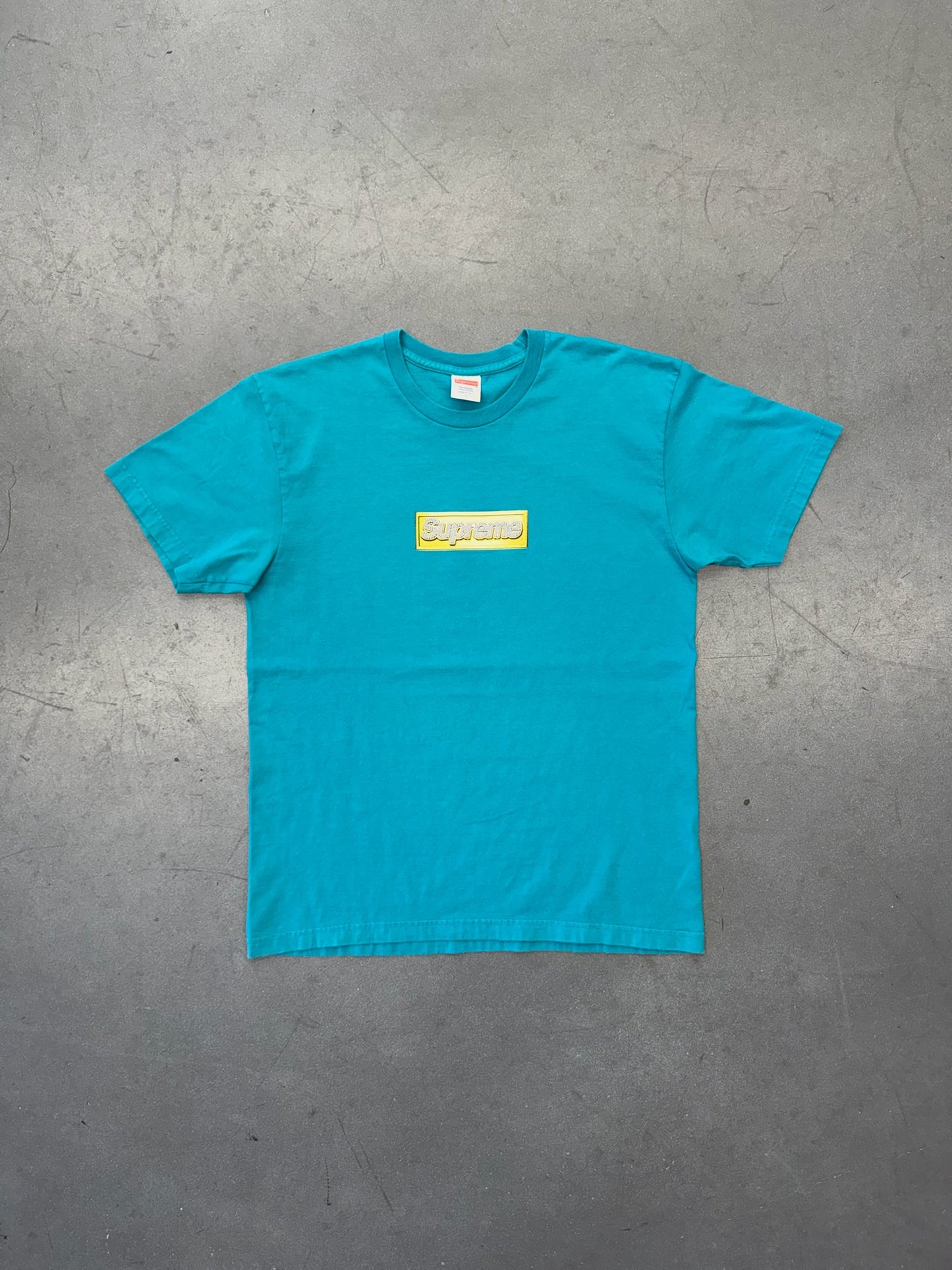 SS13 SUPREME BLING BOX LOGO TEE - TEAL