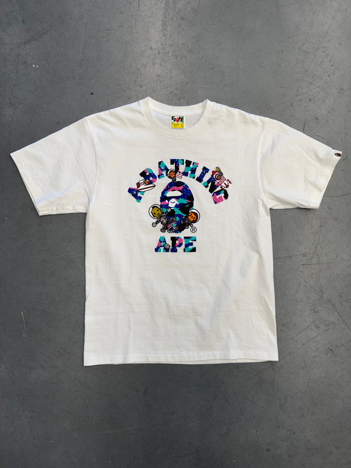 SS21 BAPE X KID CUDI COLLEGE MOON MAN TEE