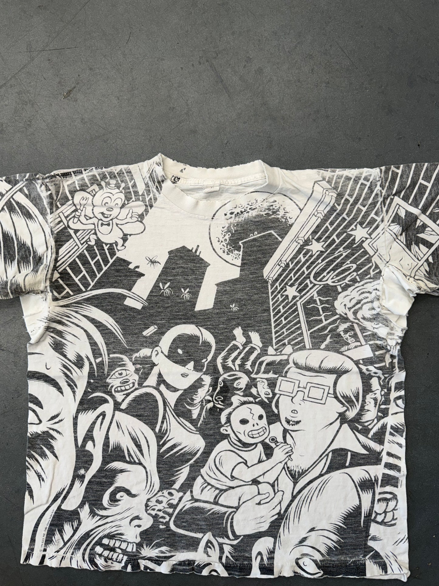 90'S IGGY POP BRICK BY BRICK AOP TEE (MADE IN USA TAG)