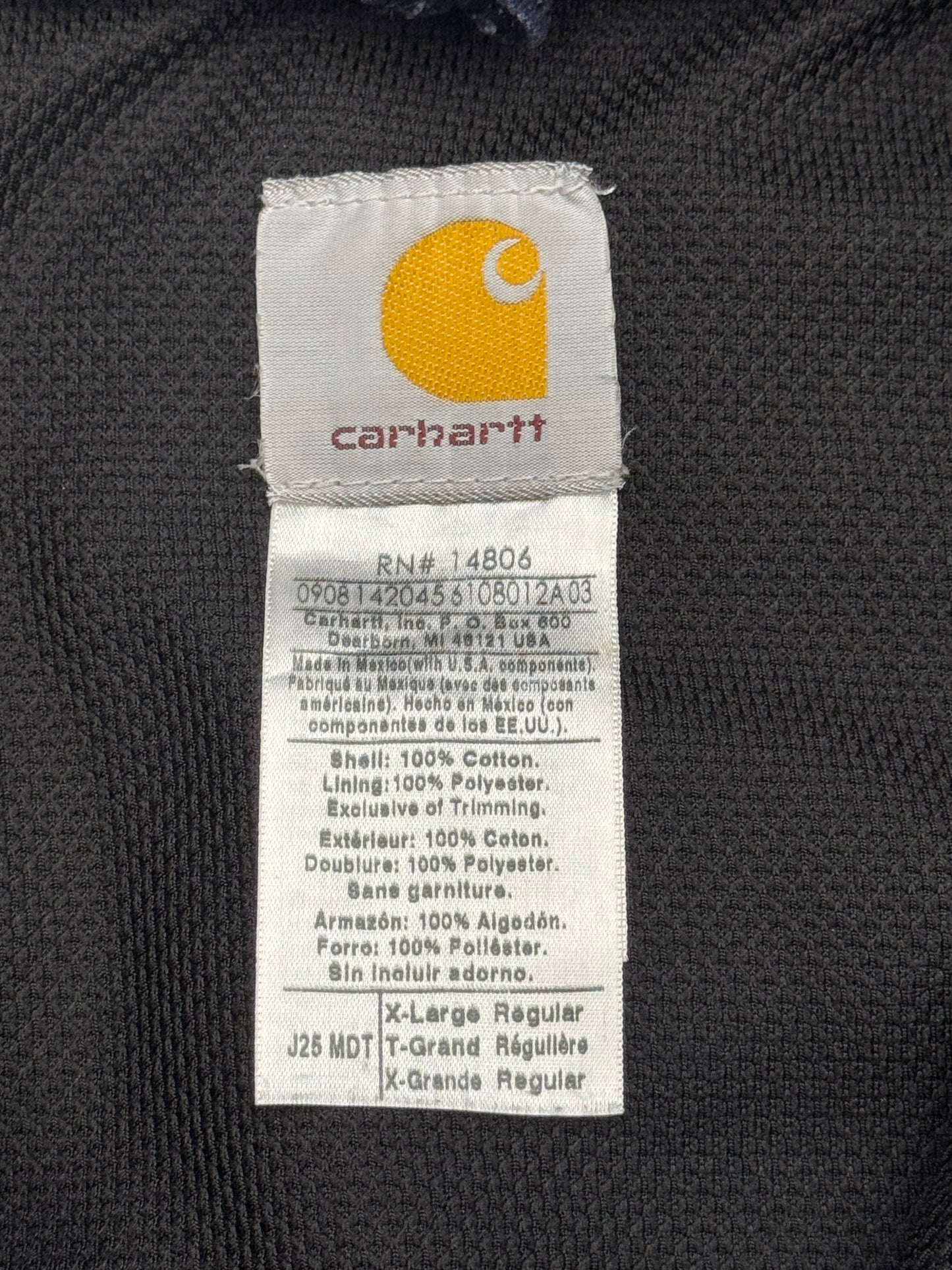 VINTAGE CARHARTT MESH-LINED ZIP-UP CANVAS JACKET