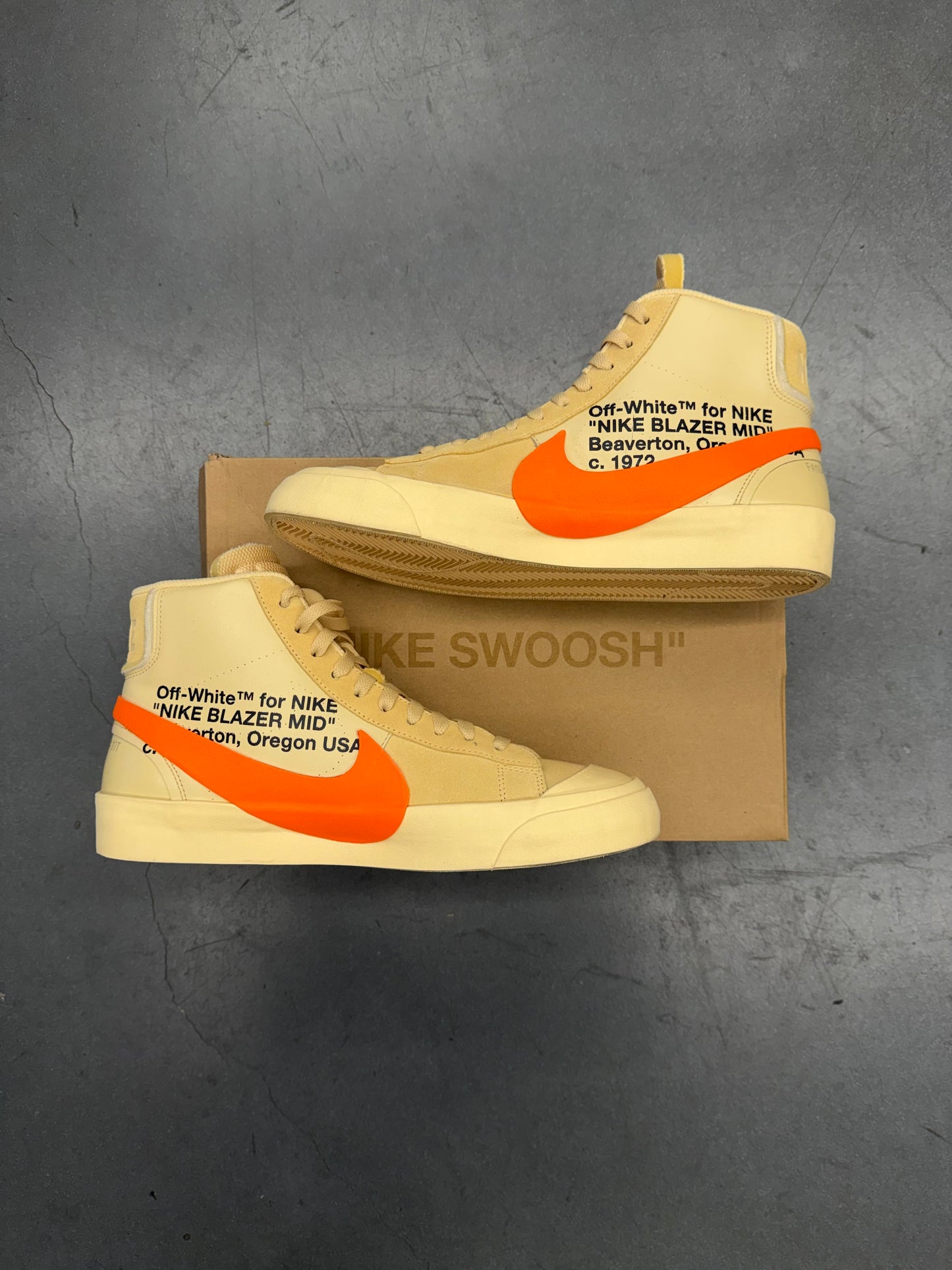 2018 SIZE 10.5 NIKE BLAZER MID OFF-WHITE 'HALLOW'S EVE'