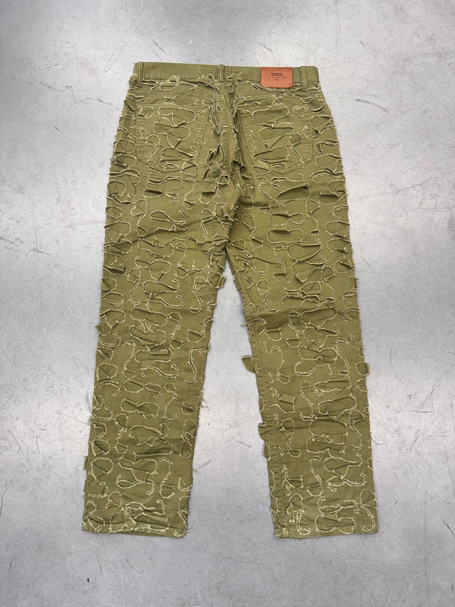 FW22 SUPREME X GRIFFIN 5-POCKET JEANS - LIGHT OLIVE