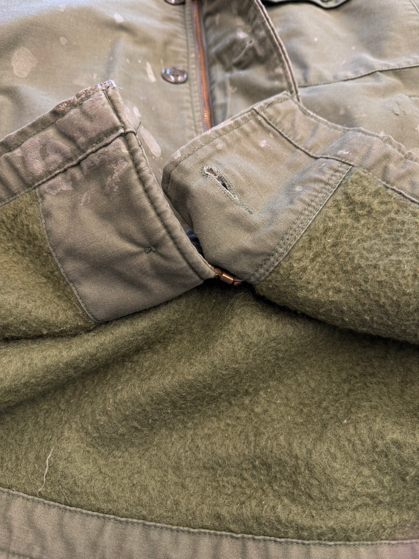 1985 DLA100 MILITARY JACKET OLIVE DISTRESSED JACKET