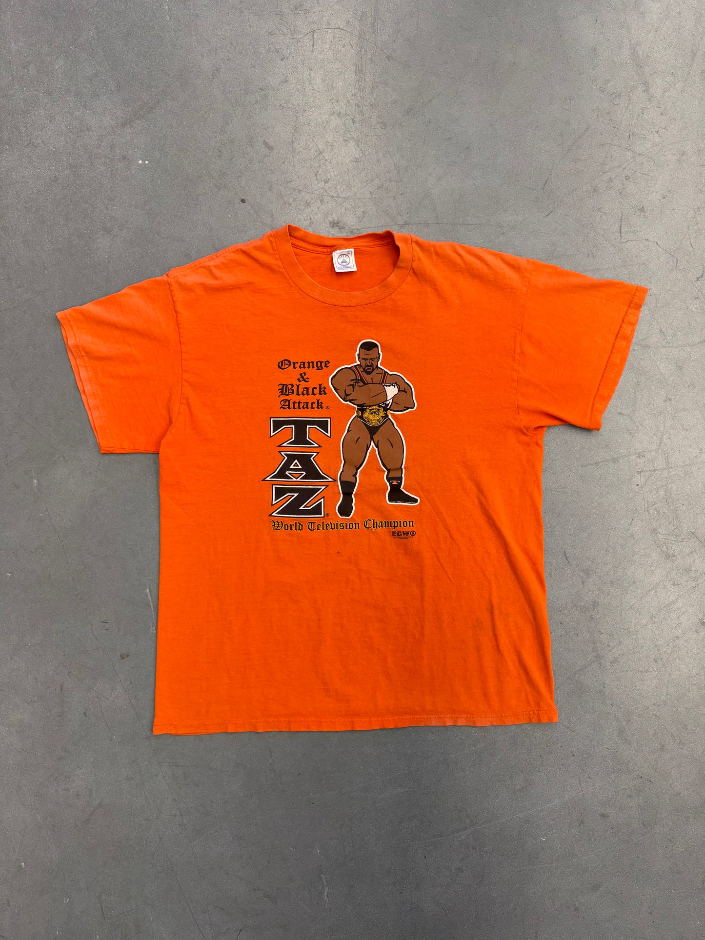 1997 ECW TAZ ORANGE AND BLACK ATTACK WORLD TELEVISION CHAMPION (DELTA TAG)