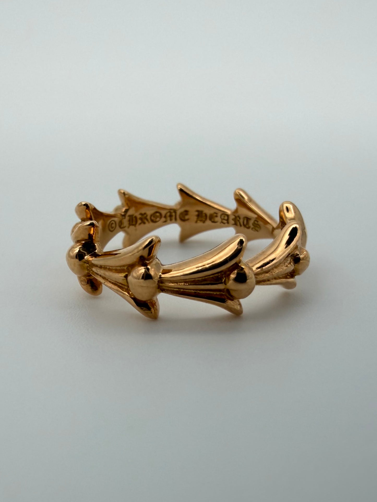CHROME HEARTS GOLD CROSSTAIL RING