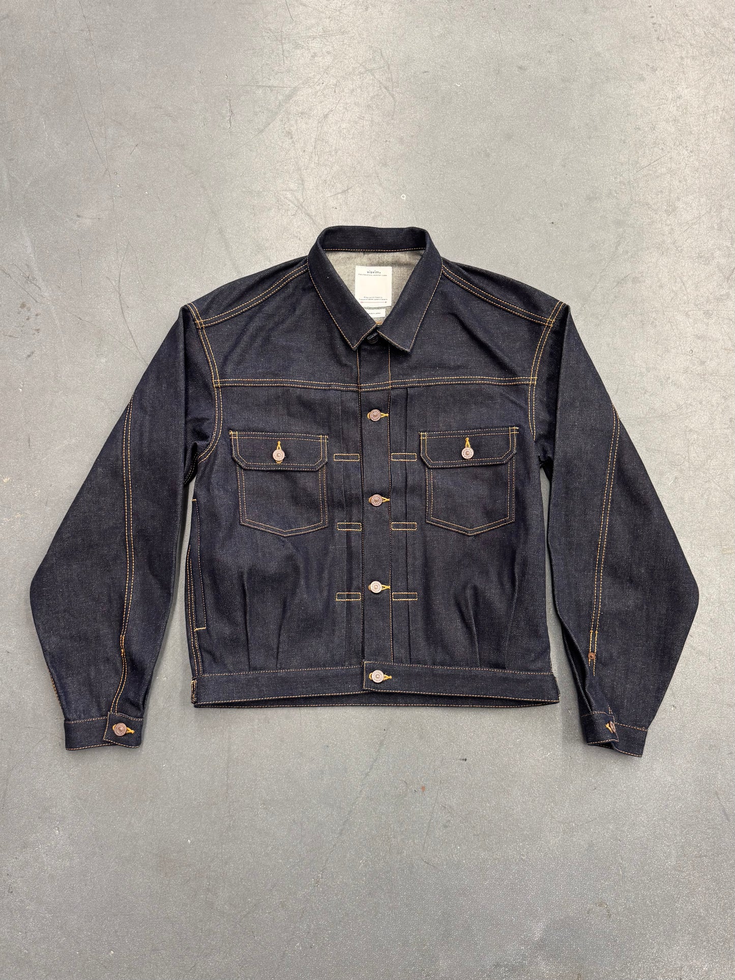SS23 VISVIM 101XX UNWASHED RAW DENIM JACKET