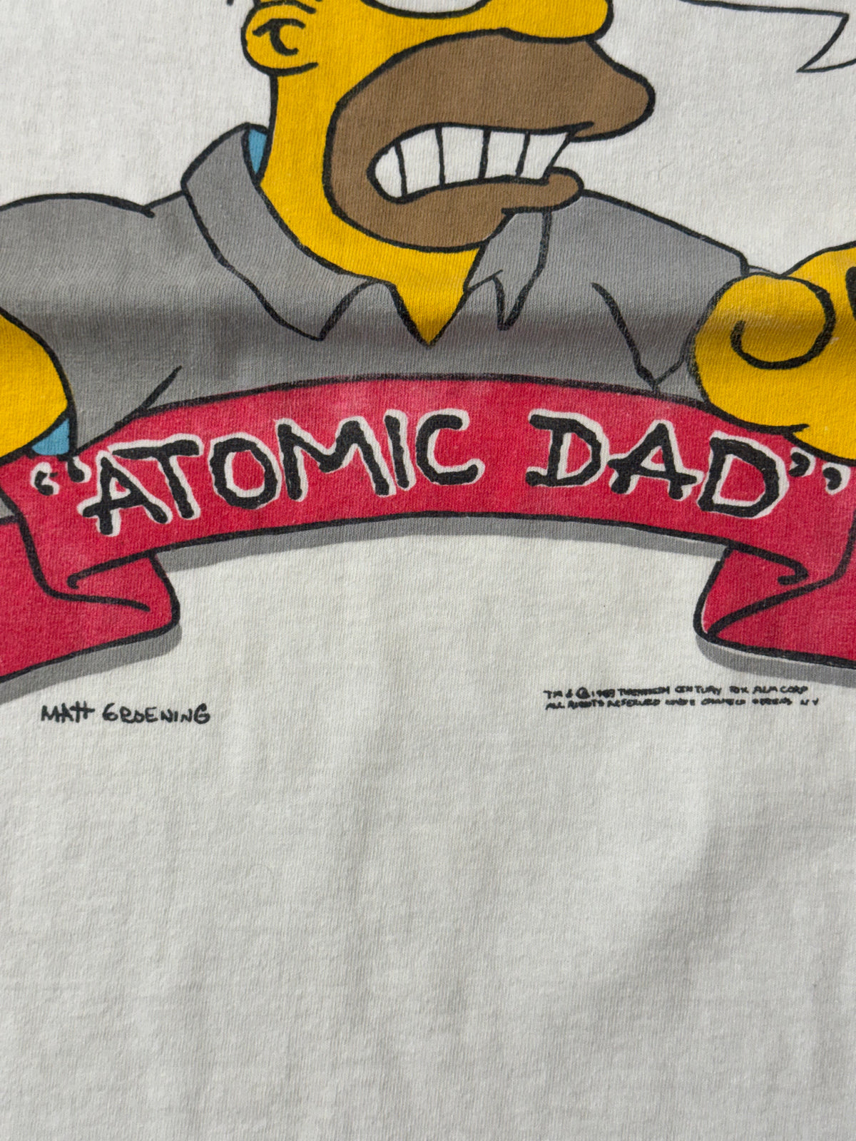 1989 HOMER SIMPSON "ATOMIC DAD" SIMPSONS TEE (TENNESSEE RIVER TAG)