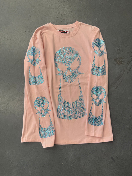 SLUMPY KEV ART BASEL 2019 CARTOON NETWORK GRIM REAPER RHINESTONE LS TEE