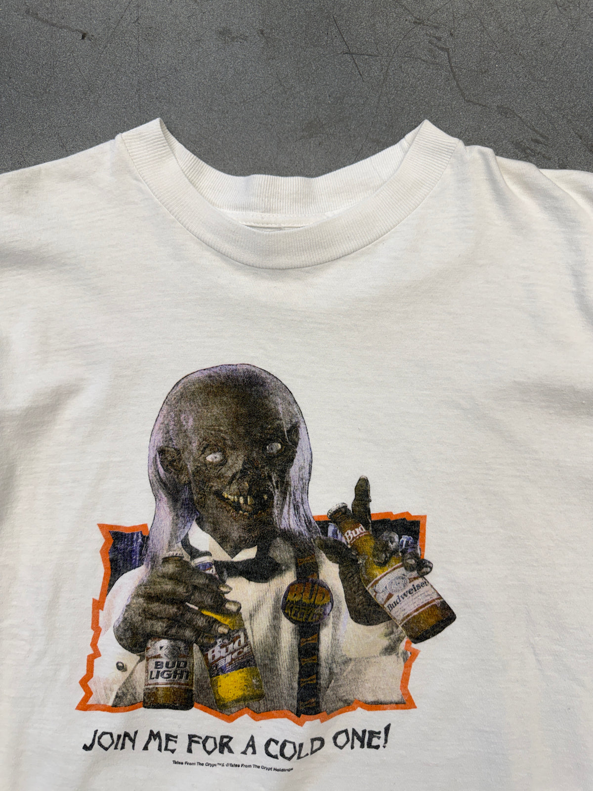 90'S TALES FROM THE CRYPT JOIN ME FOR A COLD ONE TEE (SHORT HILLS TAG)