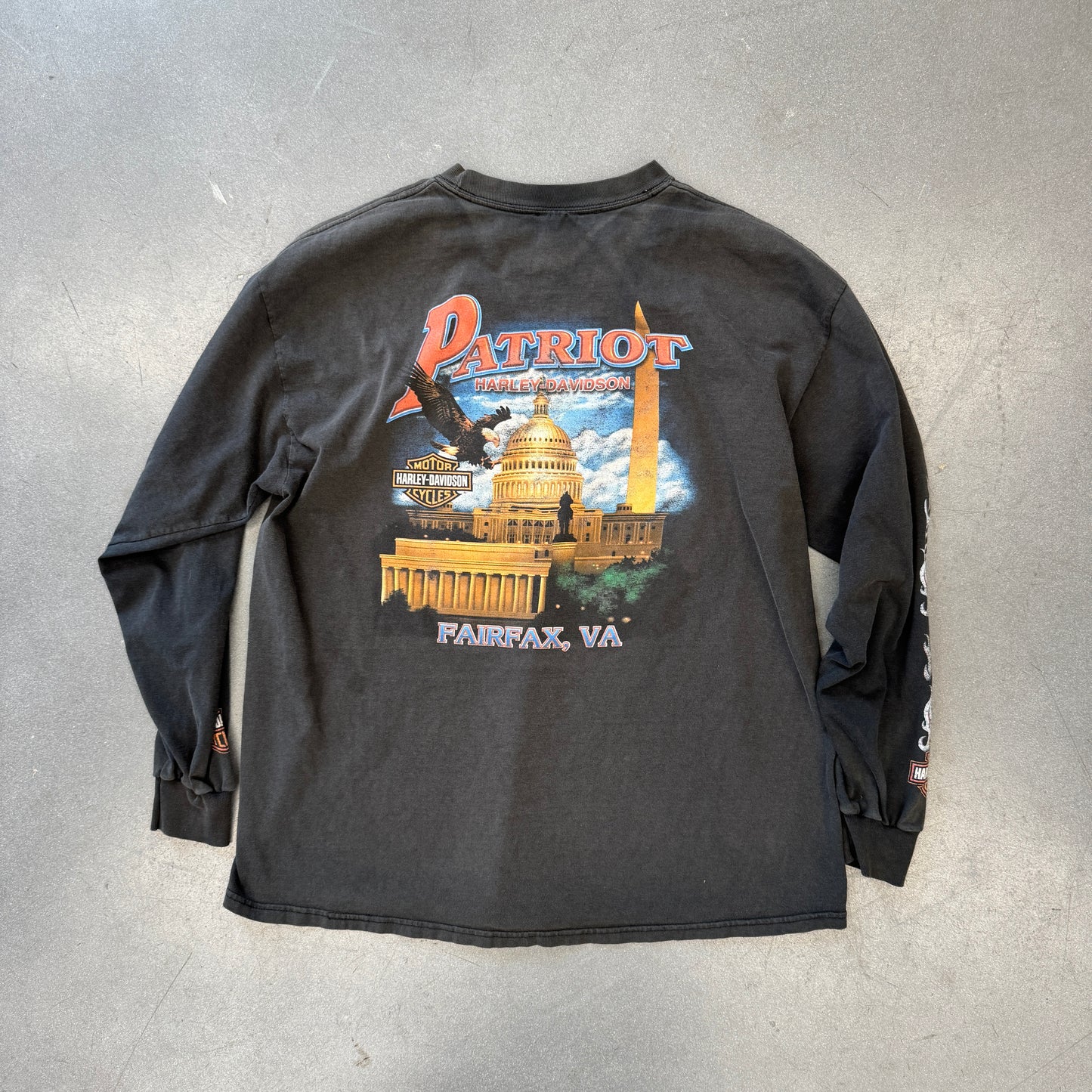 HARLEY-DAVIDSON MOTORCYCLES FAIRFAX VA FLAME LONG SLEEVE TEE