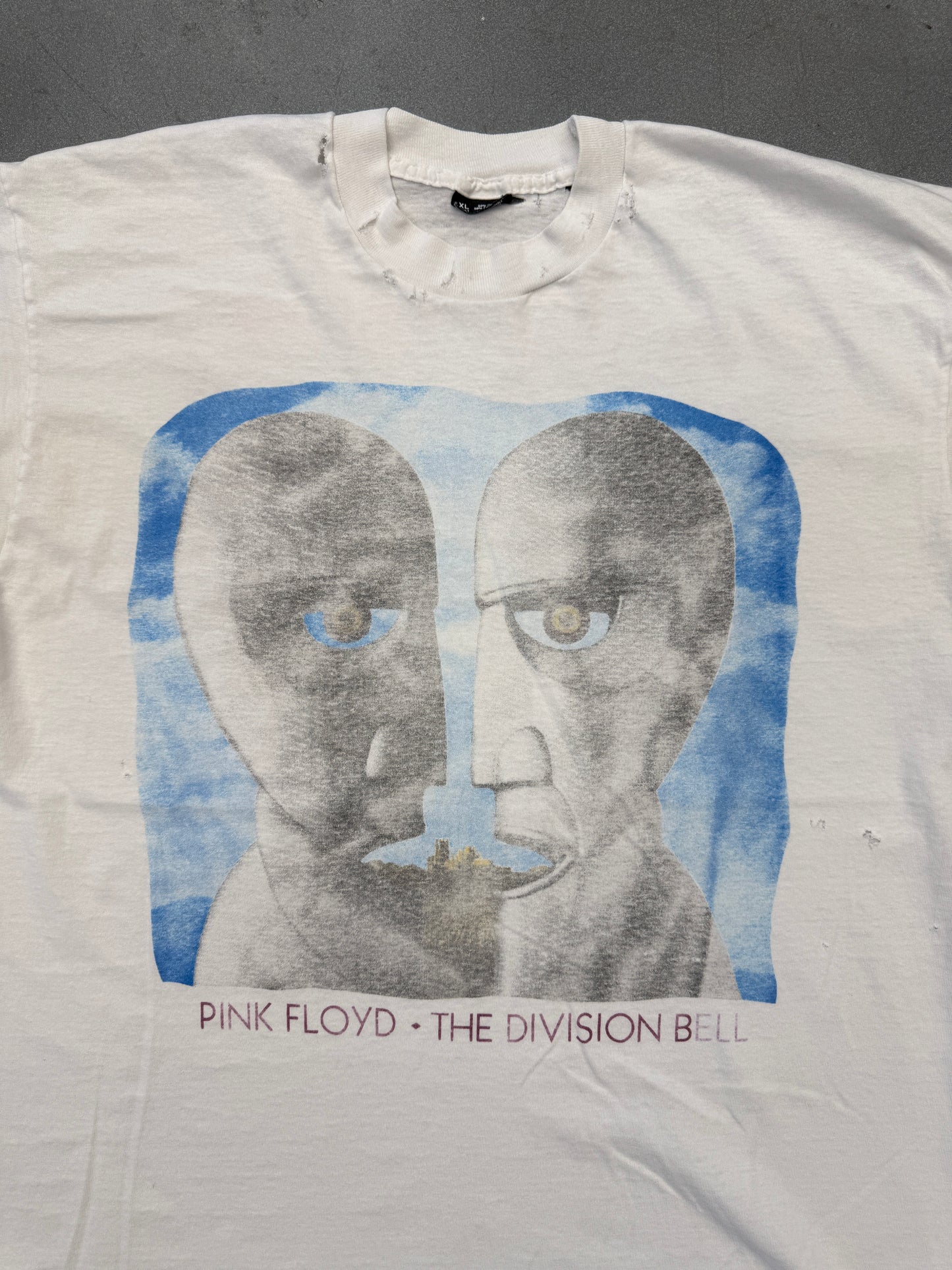 1994 PINK FLOYD DIVISION BELL WORLD TOUR THROUGH THE YEARS CROPPED TEE (CUT SCREEN STARS TAG)