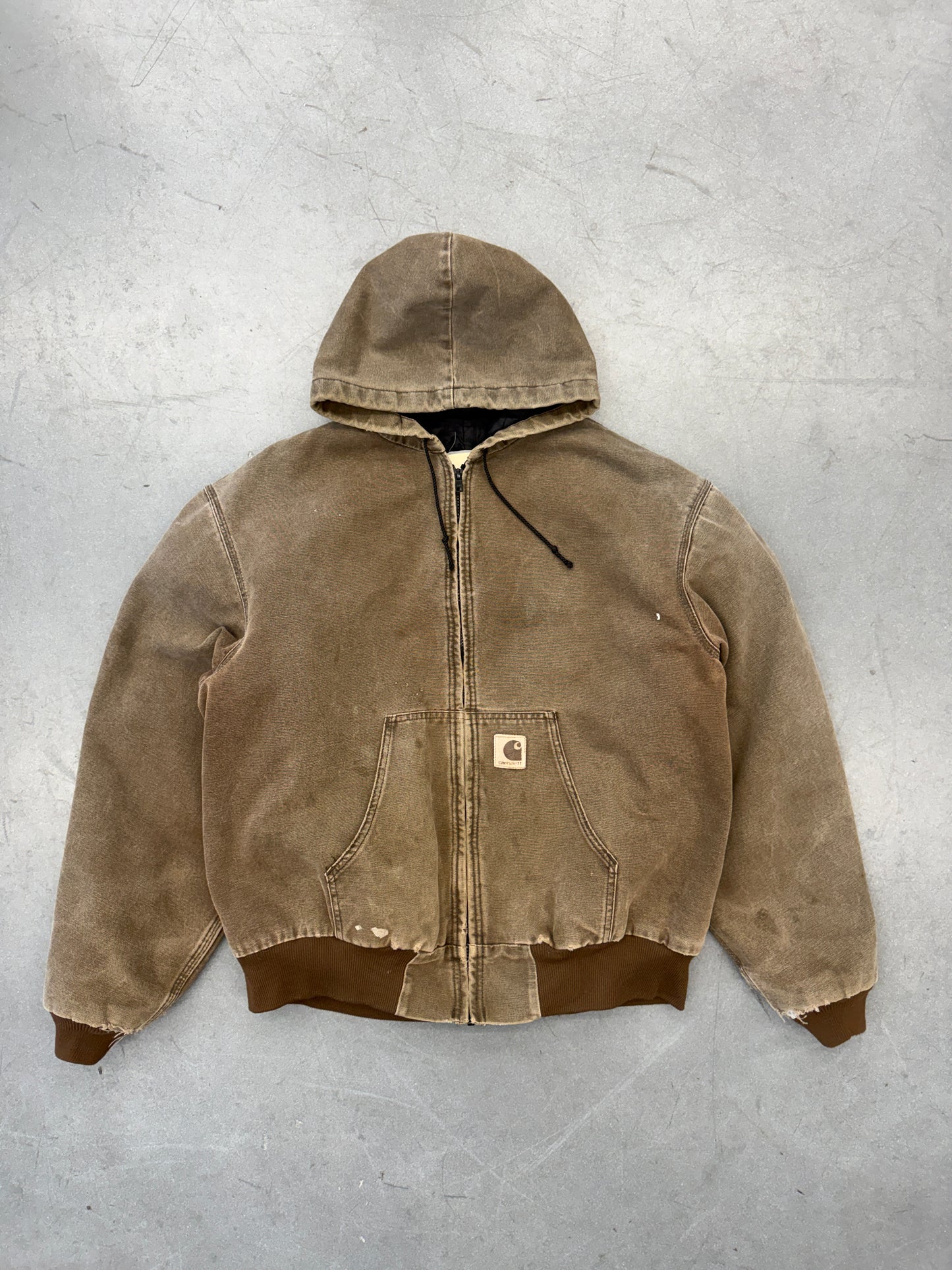 ‘80S CARHARTT INSULATED CANVAS WORK JACKET - BROWN (JQ282)