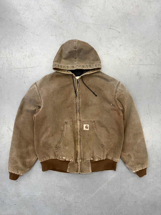 ‘80S CARHARTT INSULATED CANVAS WORK JACKET - BROWN (JQ282)