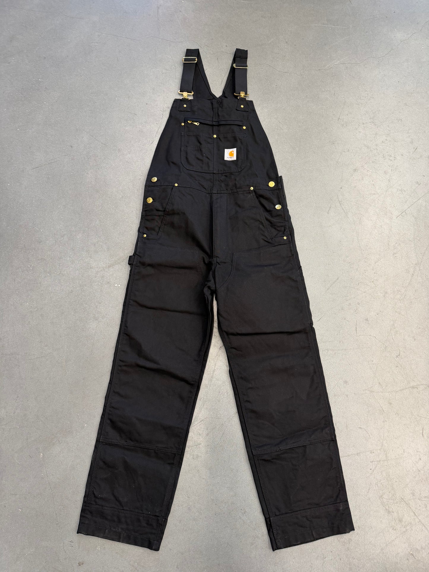 CARHARTT CANVAS OVERALLS - BLACK (32X32)
