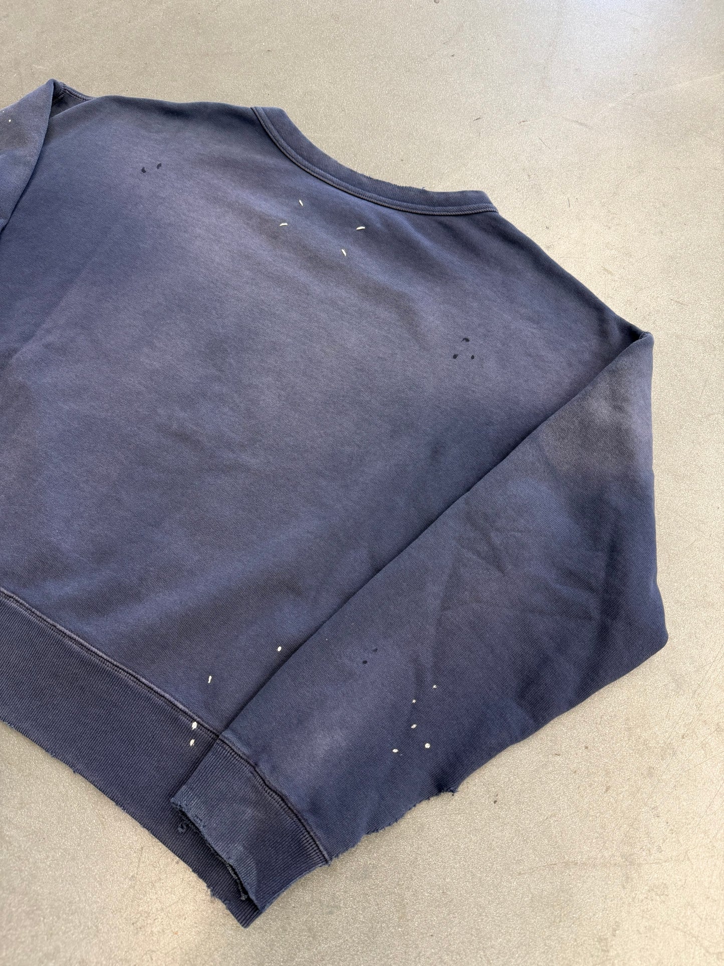 MAISON MARGIELA HANDWRITTEN COTTON SWEATSHIRT - BLUE