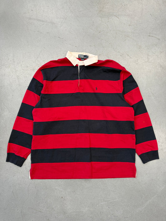VINTAGE POLO RALPH LAUREN STRIPED RUGBY LONG SLEEVE