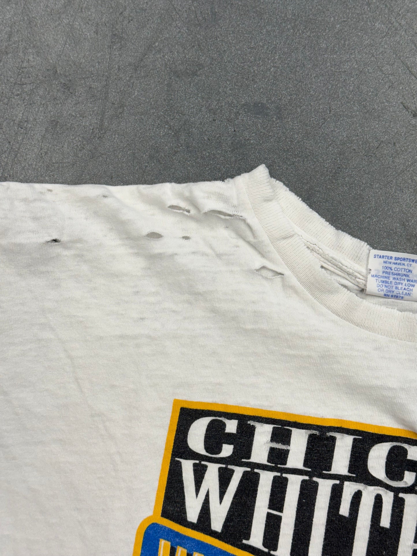 1993 CHICAGO WHITE SOX WESTERN DIVISION CHAMPIONS DISTRESSED TEE (STARTER TAG)