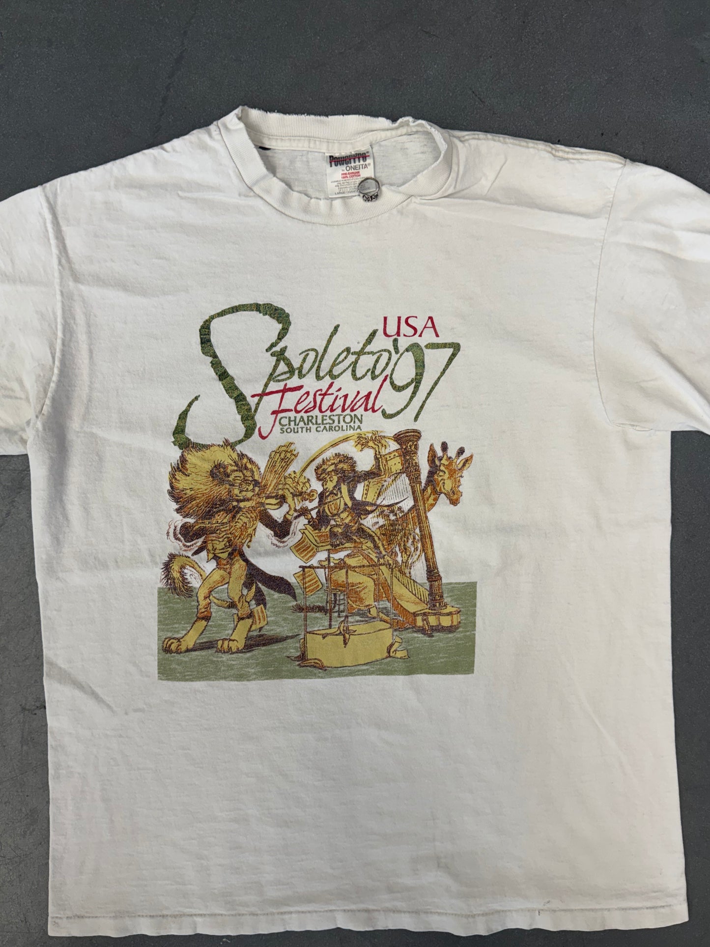 1997 SPOLETO FESTIVAL CHARLESTON SOUTH CAROLINA "BRAVISSIMO!" TEE (POWER PRO TAG)
