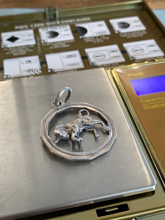 TAURUS BULL SILVER PENDANT (4.4 GRAMS)