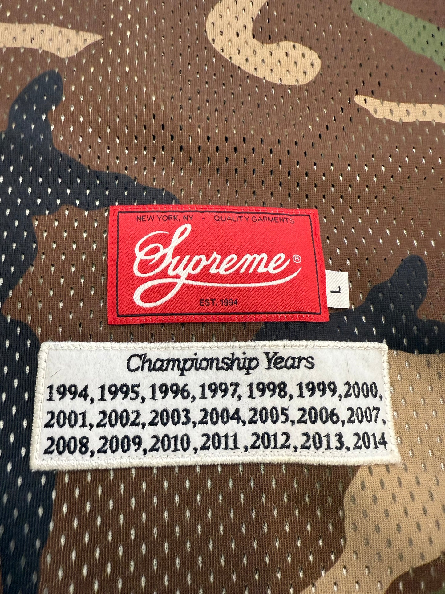 SS14 SUPREME 20TH ANNIVERSARY CHAMPIONSHIP FOOTBALL JERSEY CAMO