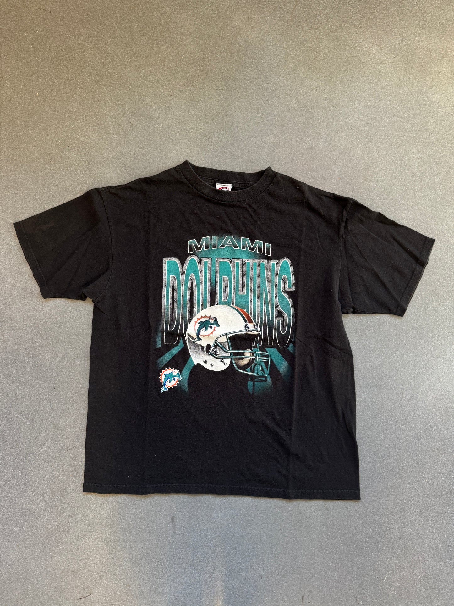 LATE 90S MIAMI DOLPHINS HELMET TEE (TRUE FAN TAG)