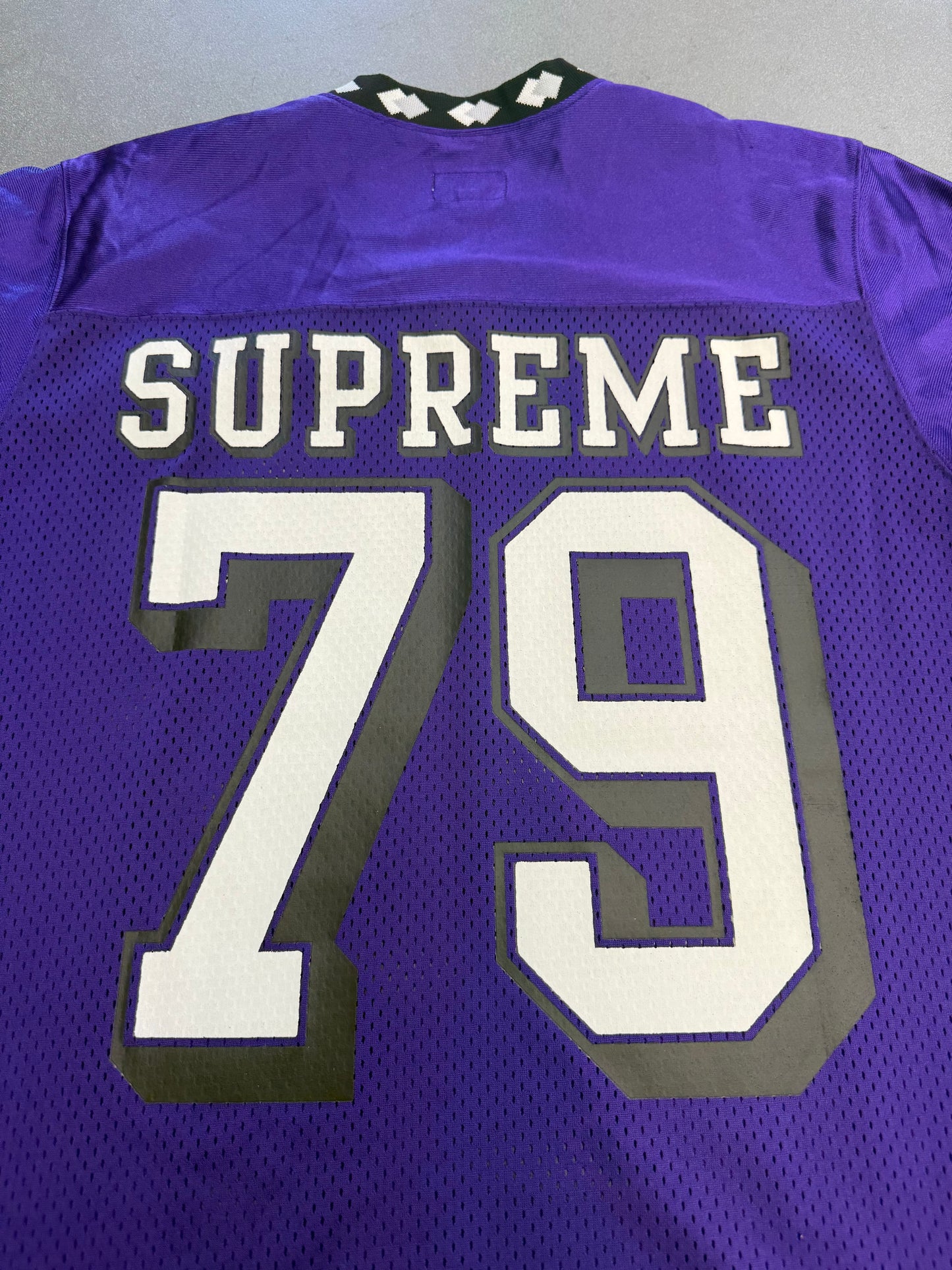 FW13 SUPREME DIAMOND RIB FRIEND OR FOE FOOTBALL JERSEY PURPLE