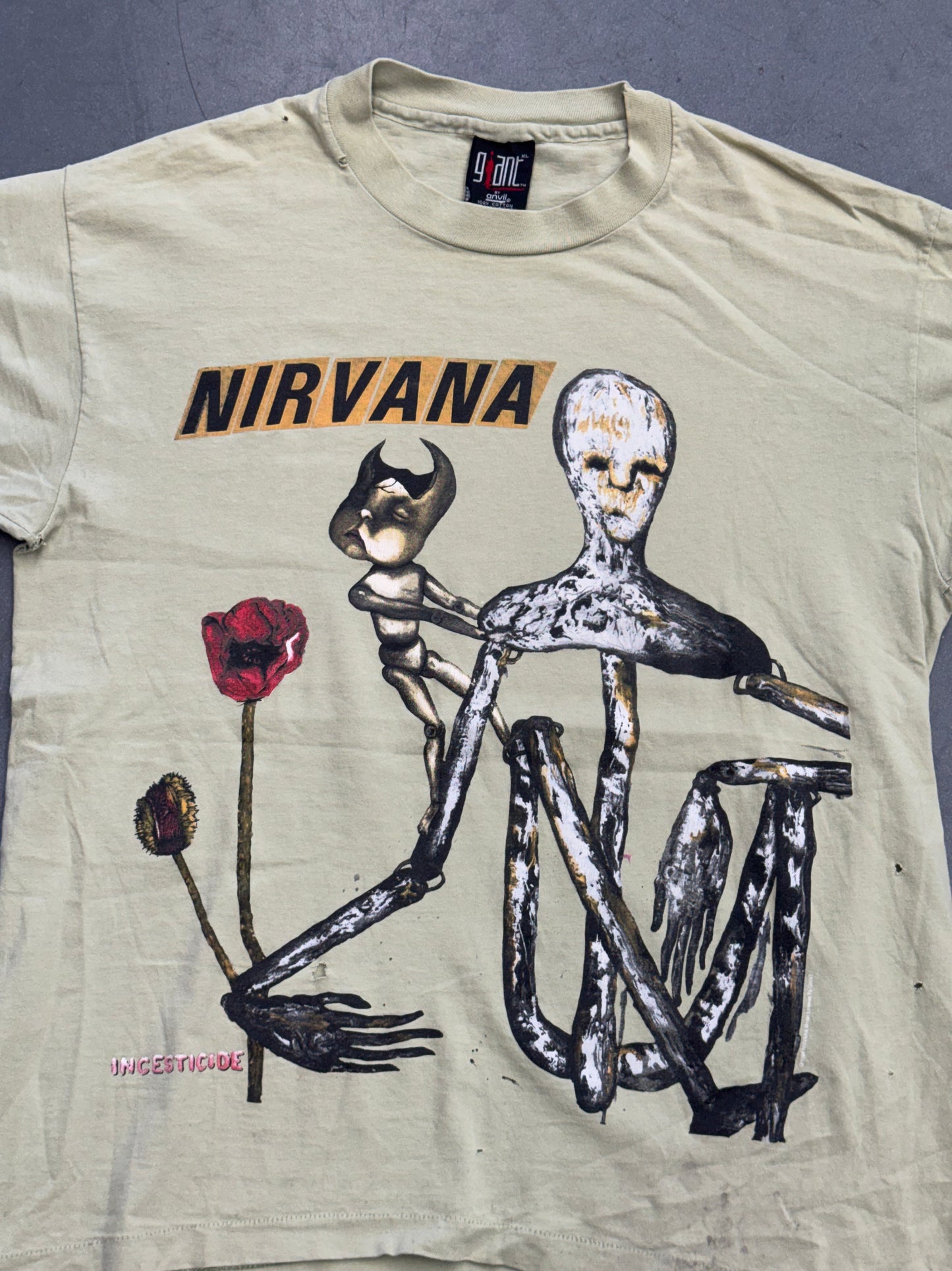 1991 NIRVANA INCESTICIDE TEE (GIANT BY ANVIL TAG)