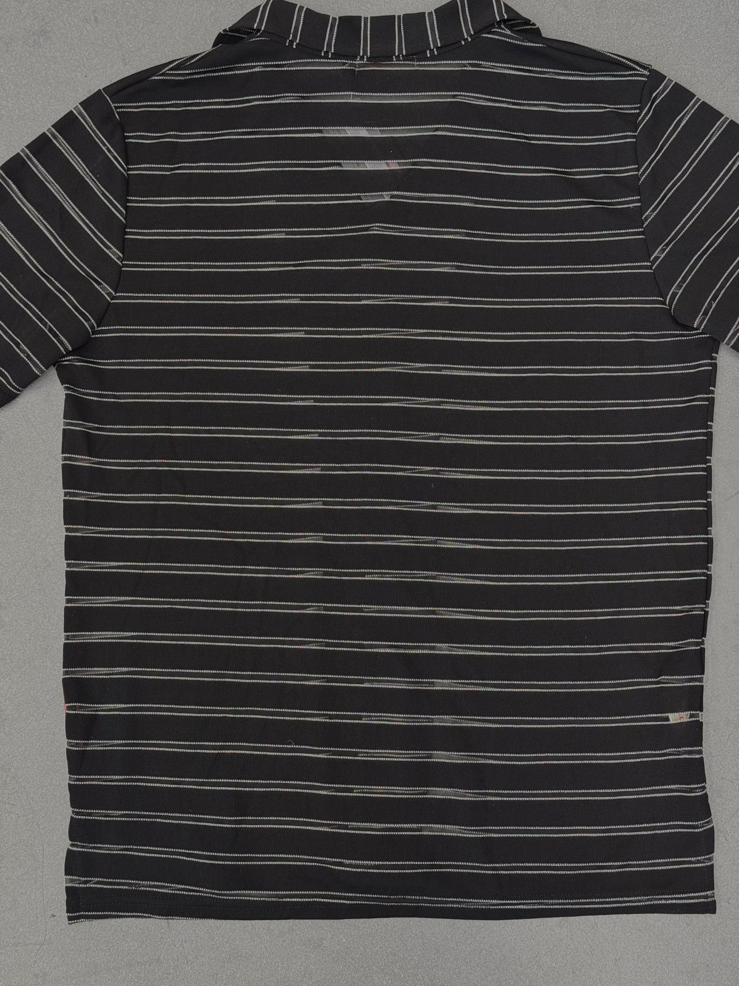 PRADA TEFLON STRIPED BUTTON-UP SHIRT - BLACK