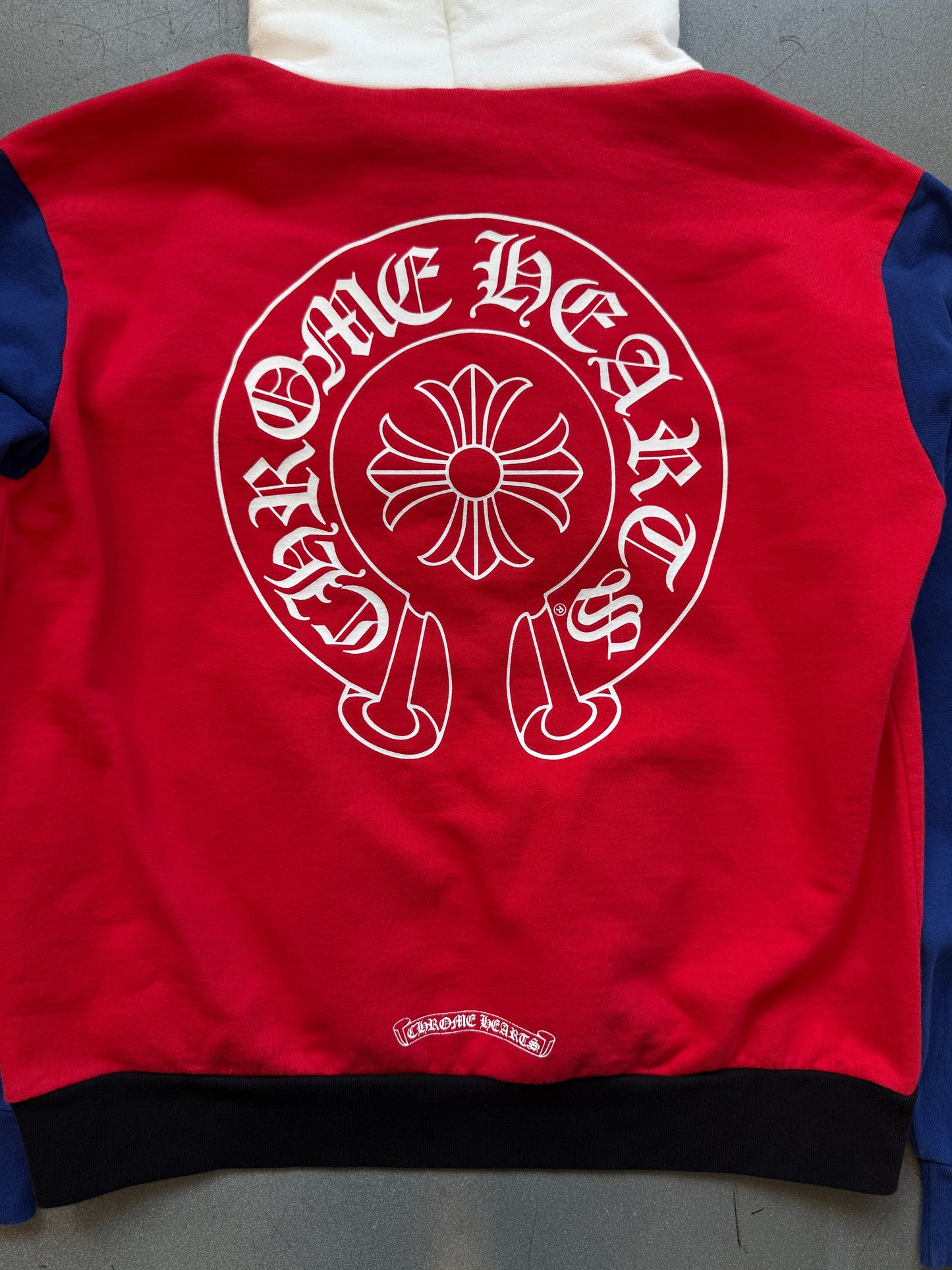 CHROME HEARTS MATTY BOY COLOR-BLOCK CHOMPER HOODIE (XS)