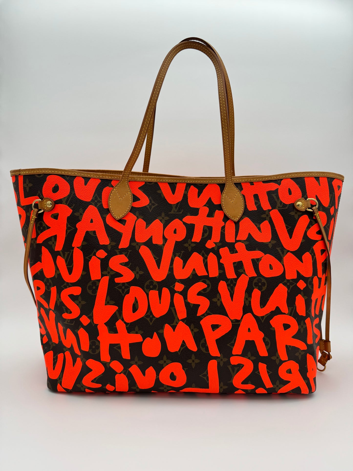 2009 LOUIS VUITTON NEVERFULL GM TOTE BAG GRAFFITI MONOGRAM BY STEVEN SPOUSE