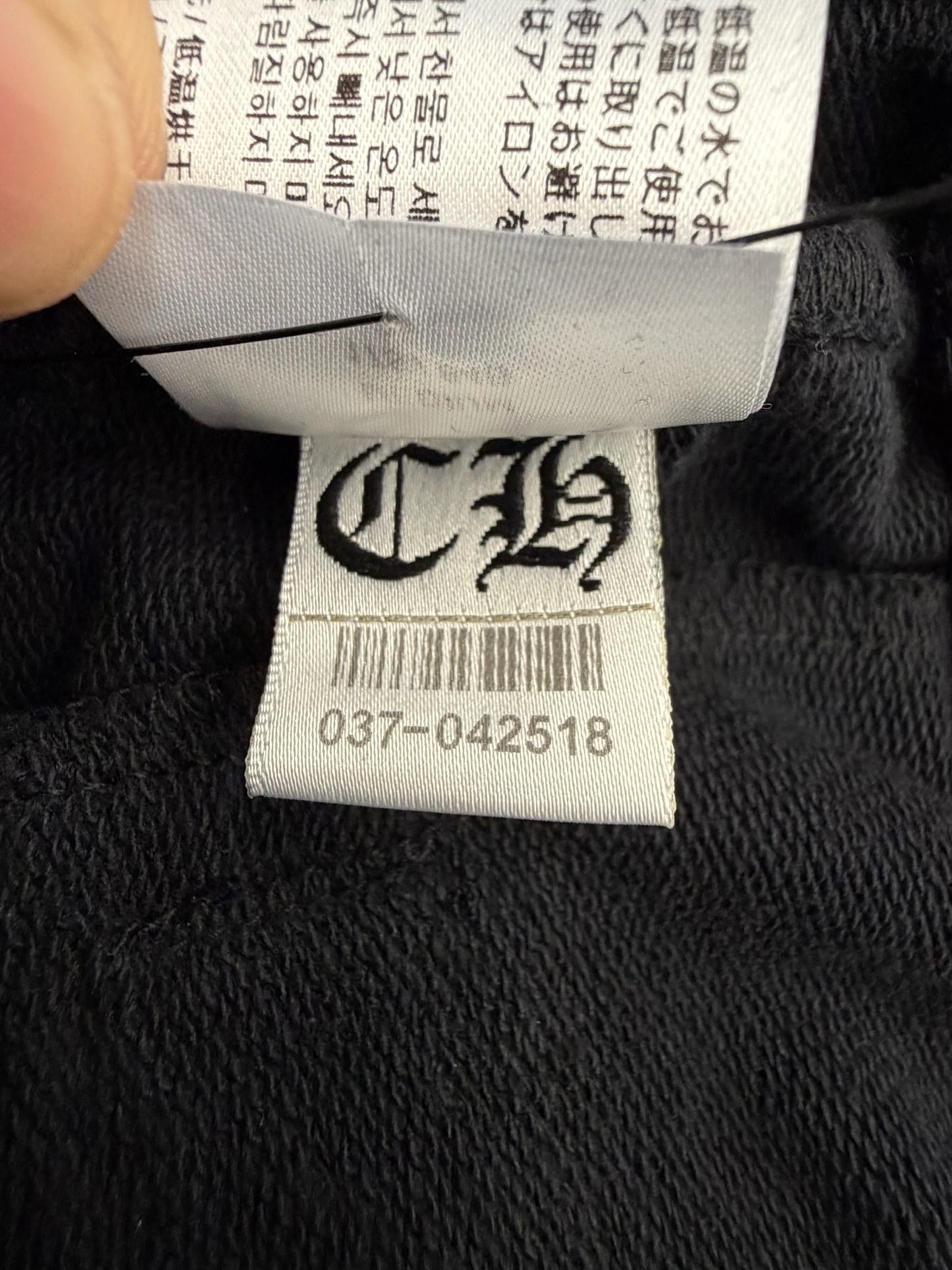 CHROME HEARTS CEMETARY MONOGRAM SWEAT SHORT - BLACK