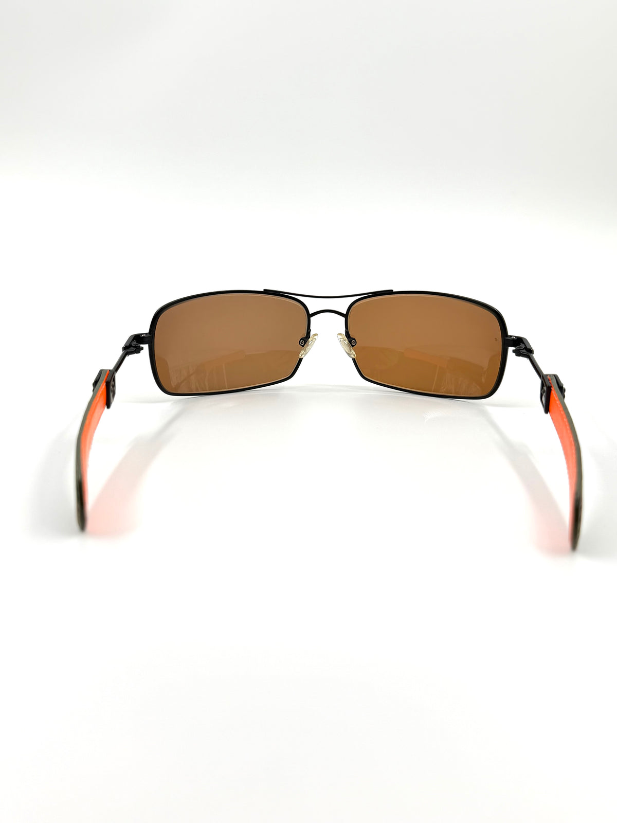 CHROME HEARTS 'KUSTOM' LEATHER AVIATOR SUNGLASSES - CAMO/ORANGE