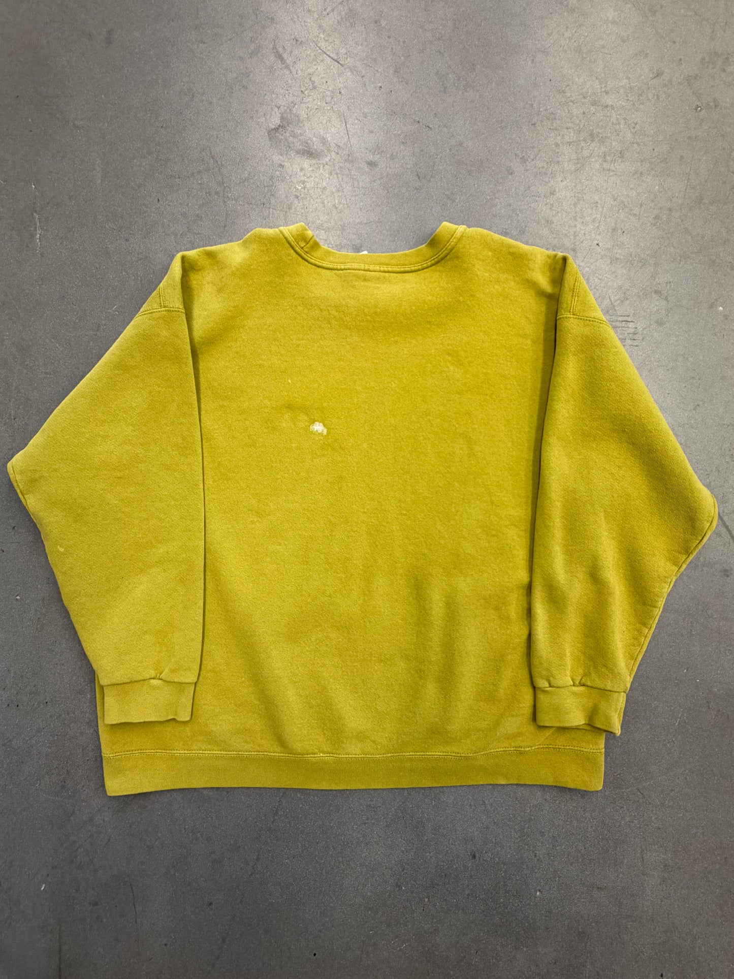 90'S NIKE AVOCADO TWO-TONE GREEN CHEST EMBROIDERED SWOOSH CREWNECK SWEATER (WHITE NIKE TAG)