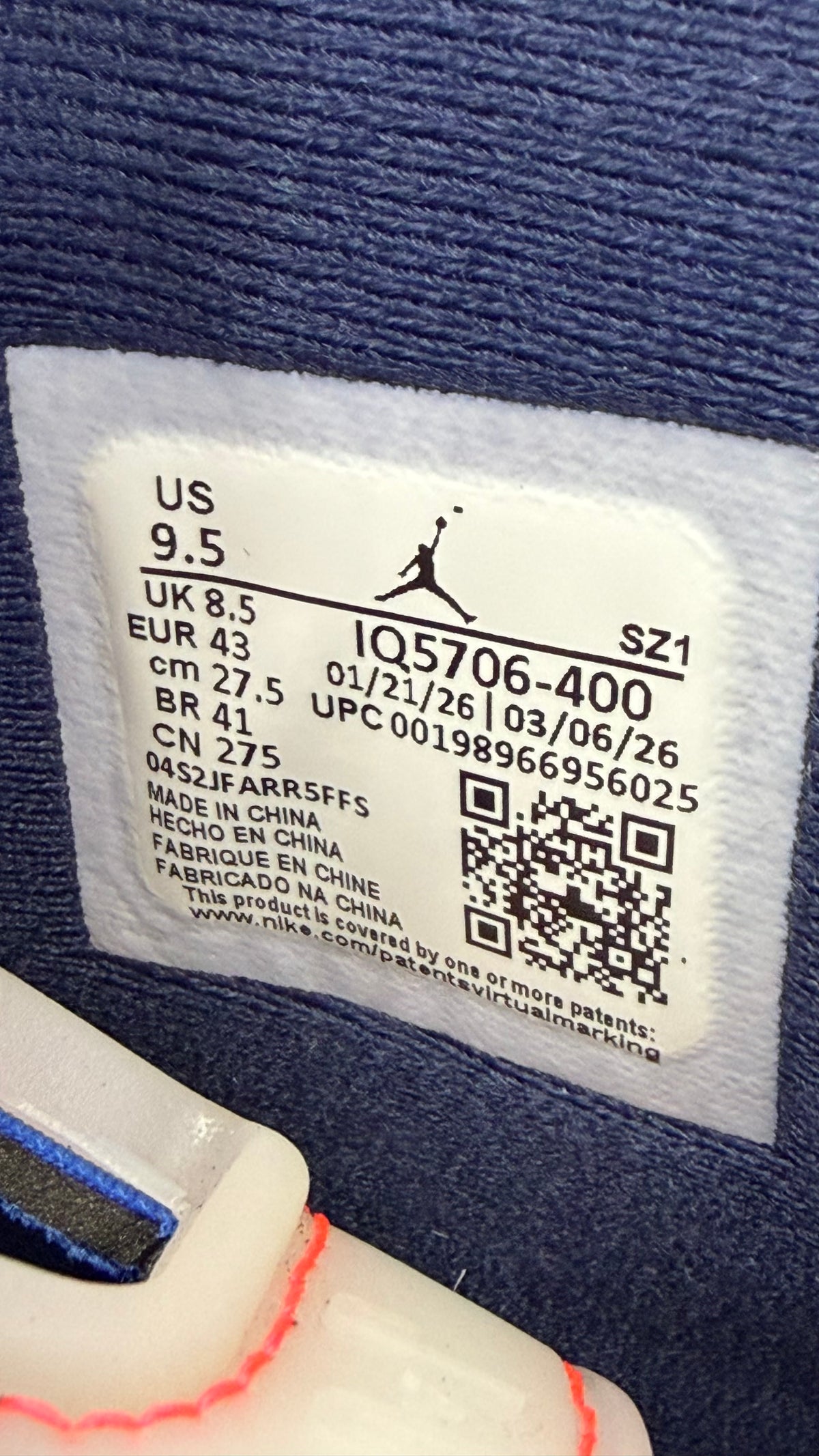 2026 AIR JORDAN 6 RETRO SP AWAKE - BLUE