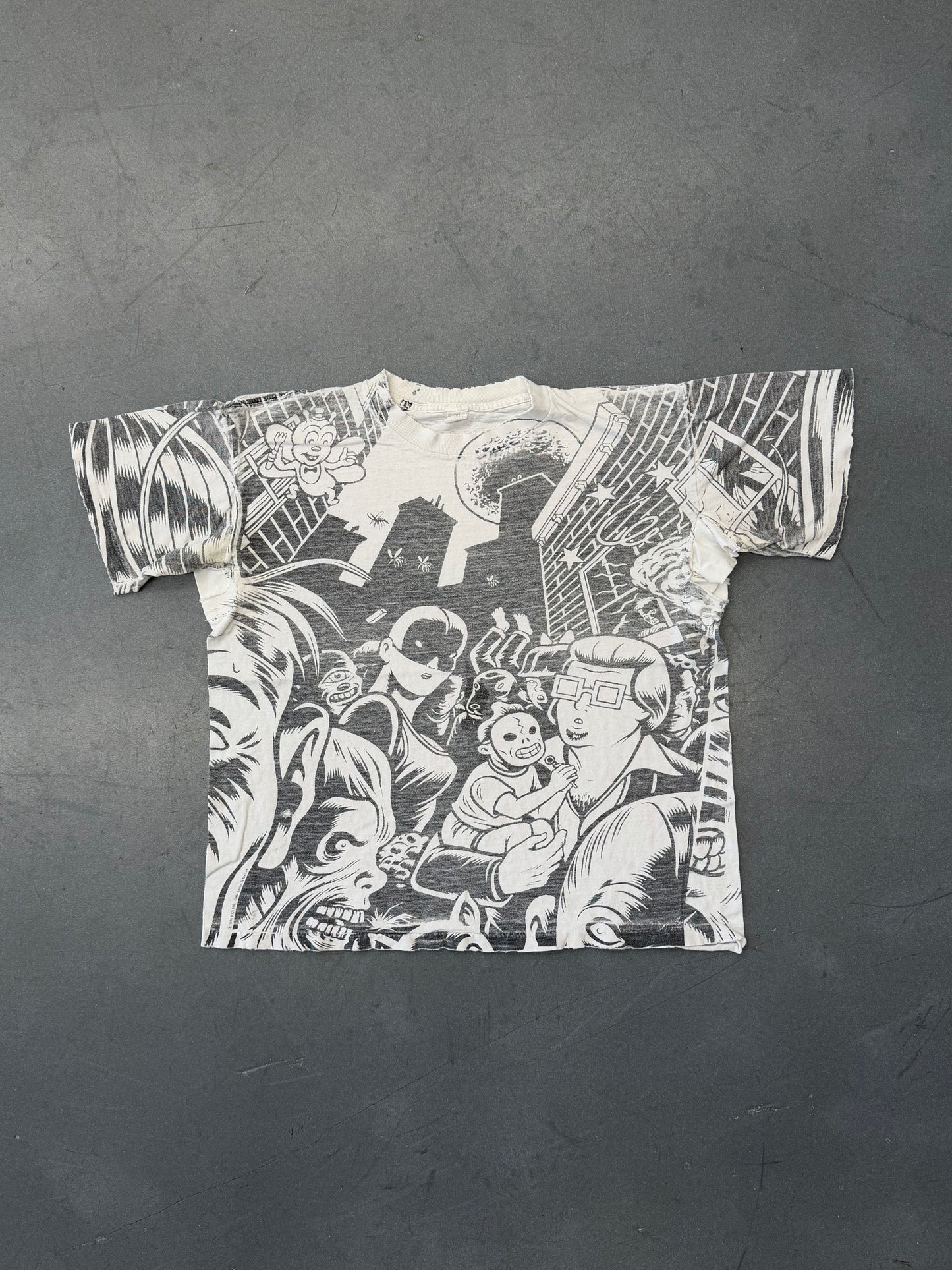 90'S IGGY POP BRICK BY BRICK AOP TEE (MADE IN USA TAG)