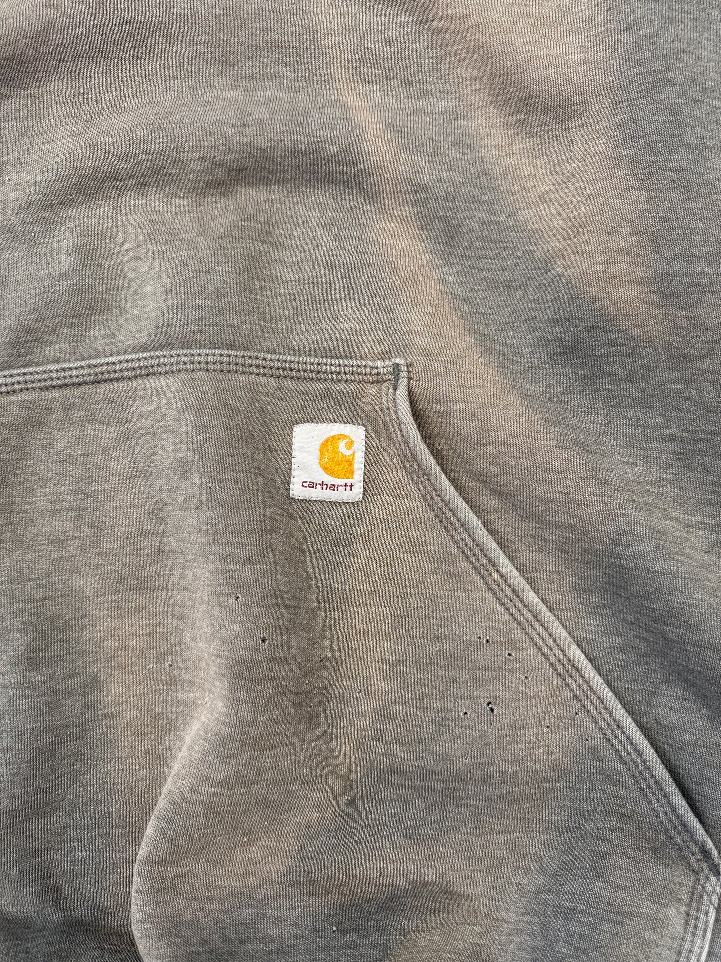 Y2K CARHARTT DISTRESSED AND FADED PULLOVER HOODIE (PRINT TAG)