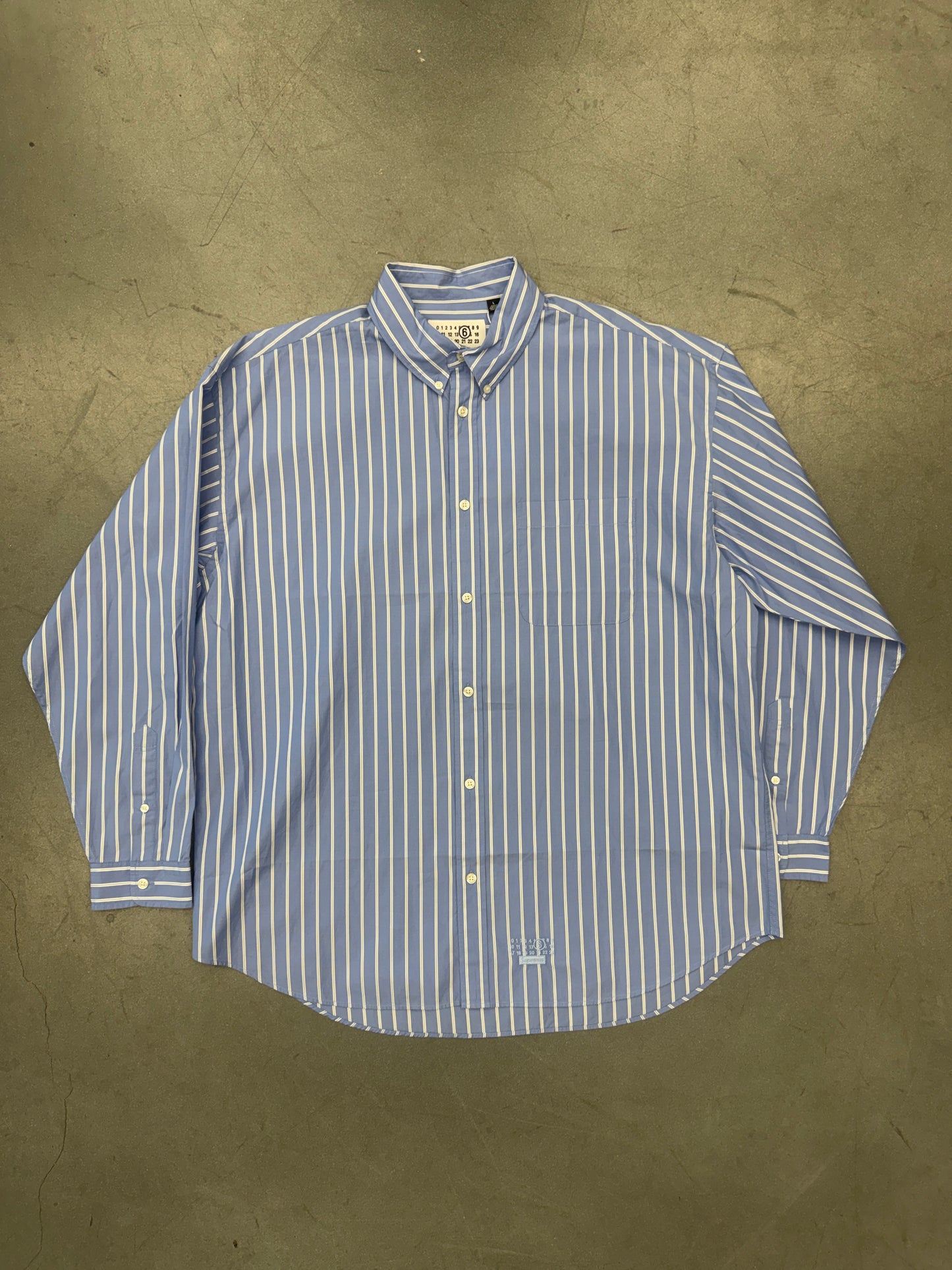 SS26 SUPREME MM6 MAISON MARGIELA STRIPE SHIRT - BLUE