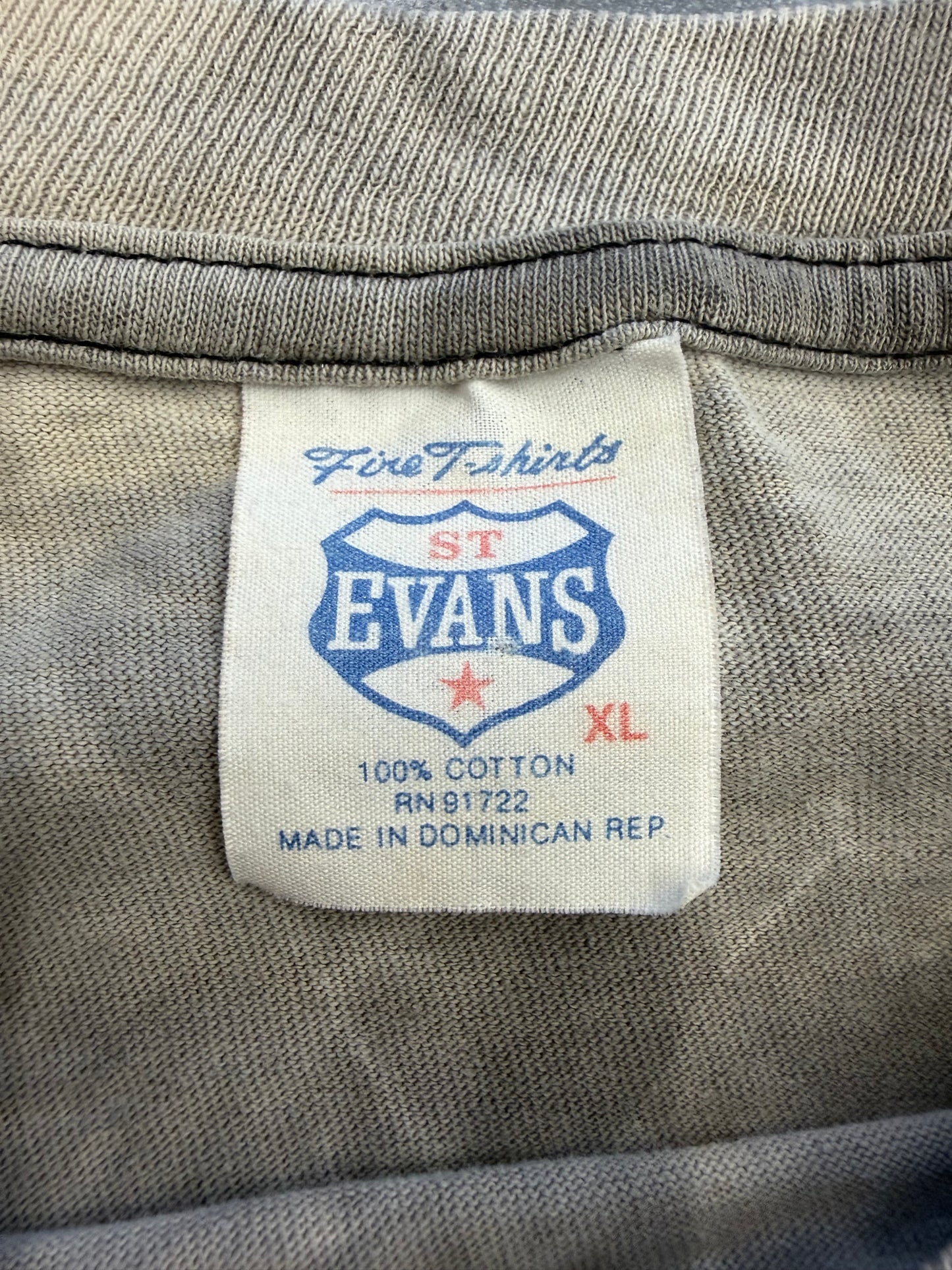 1996 CHICAGO BULLS GREATEST TEAM EVER SMOKED RAP TEE (ST EVANS TAG)