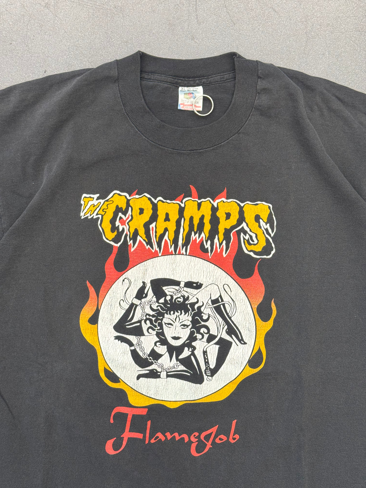 90S THE CRAMPS FLAMEGOD MEDUSA TEE (FOTL TAG)