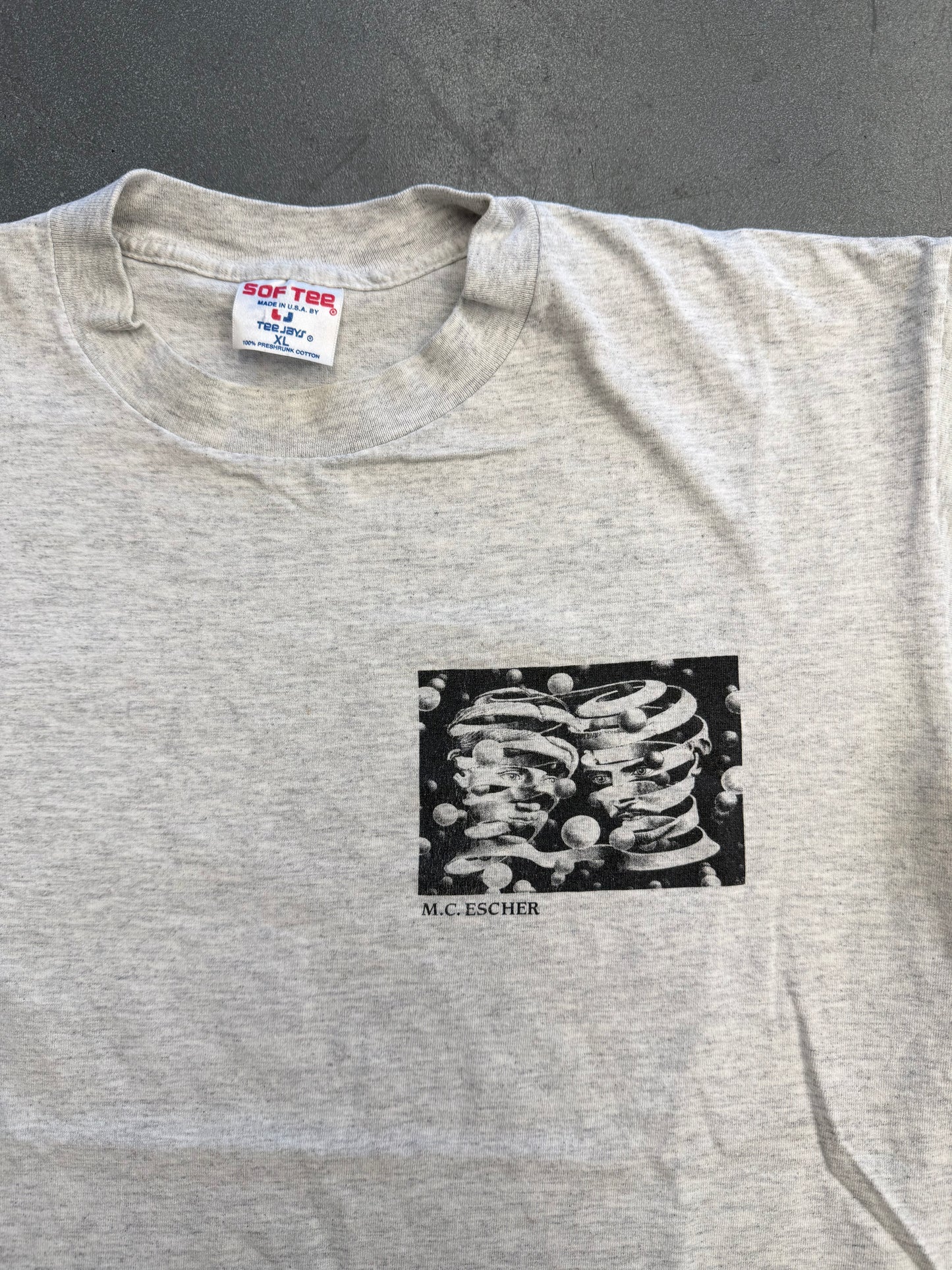1990 M.C. ESCHER BOND OF UNION MULLET TEE (SOFTEE TAG)