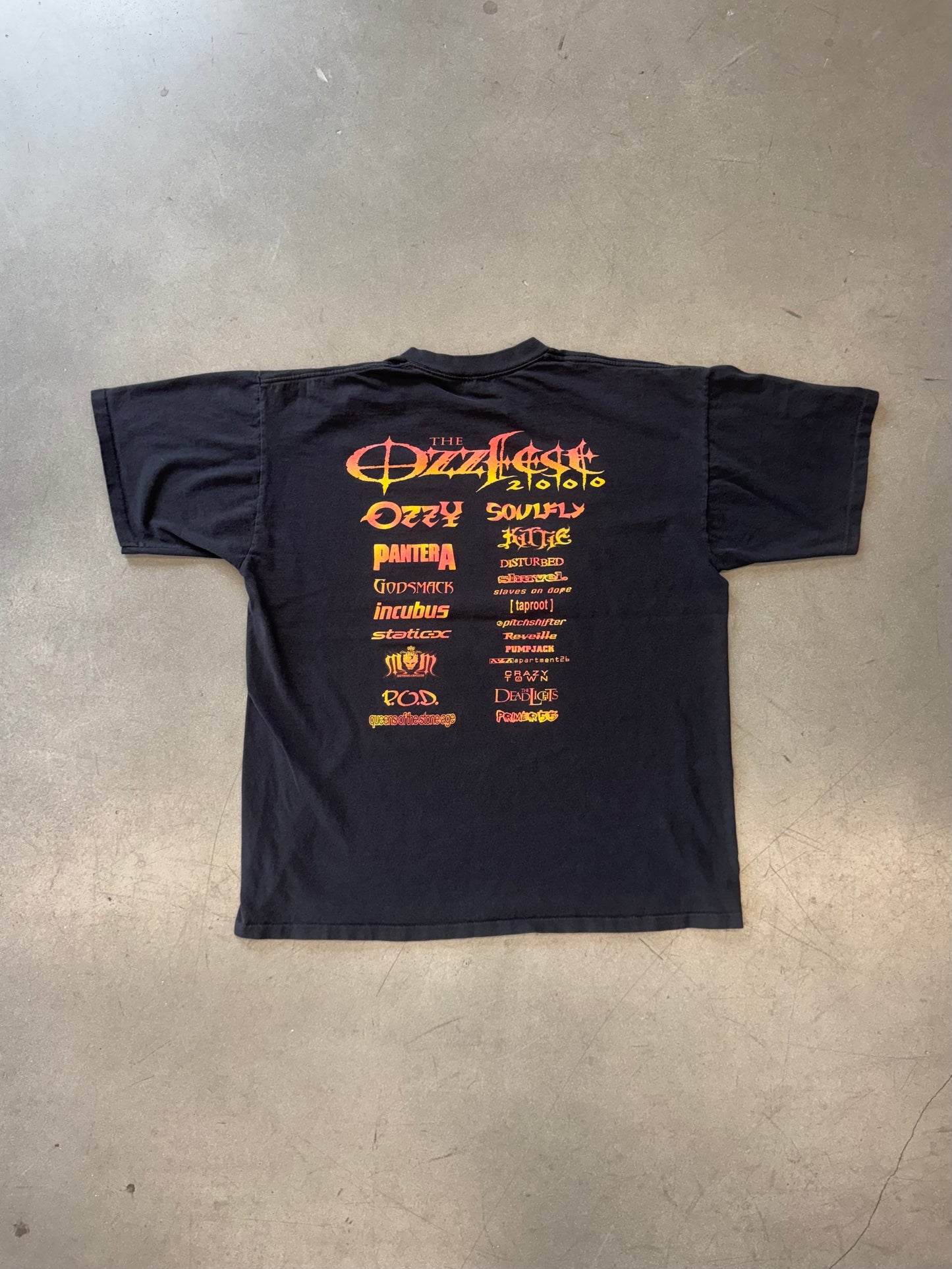 2000 OZZFEST LINEUP DEVIL HEAD LOGO TEE (PULLED TAG)