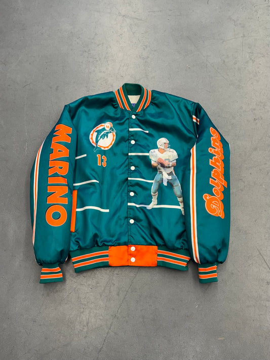 90S MIAMI DOLPHINS DAN MARINO STARLINE SATIN JACKET