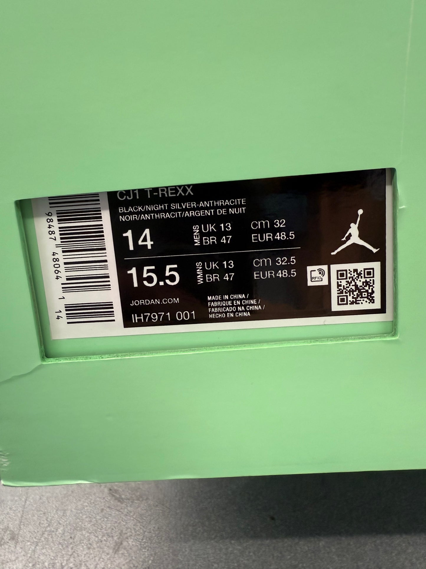 2025 SIZE 14 JORDAN JUMPMAN JACK TR TRAVIS SCOTT X CHASE B BLACK NIGHT SILVER