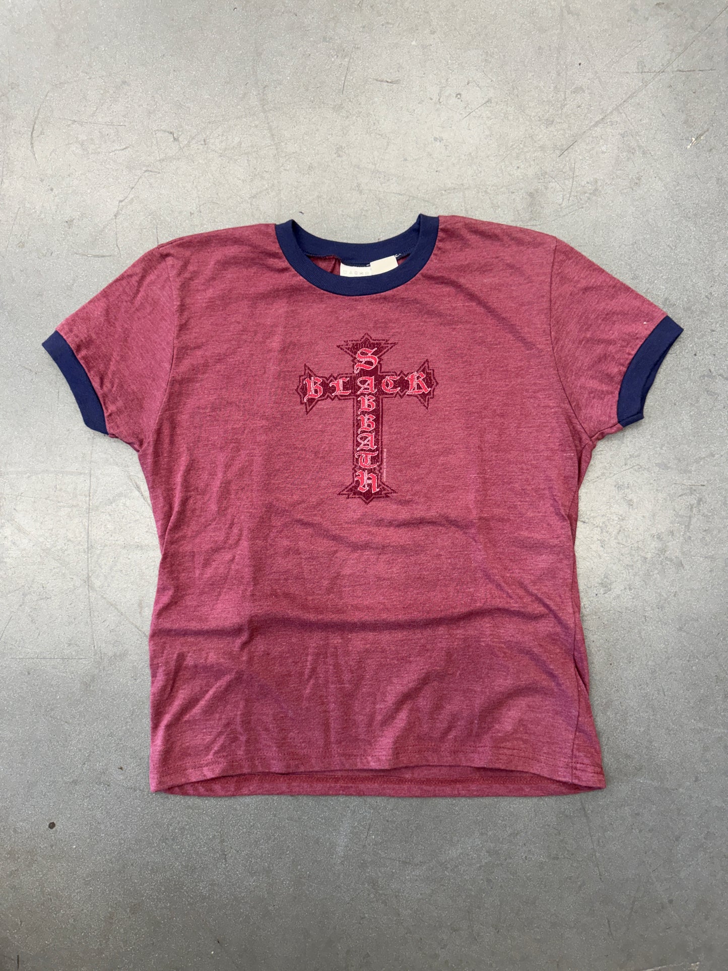 2003 YOUTH BLACK SABBATH VINTAGE CROSS RINGER TEE (MADE IN HONDURAS TAG)