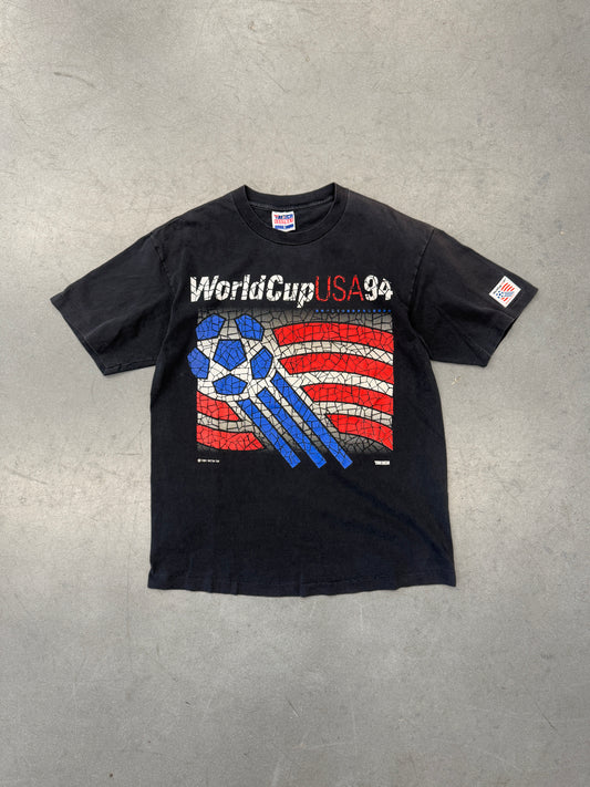 1994 WORLD CUP USA CRACKED AMERICAN FLAG LOGO TEE (TRENCH TAG)