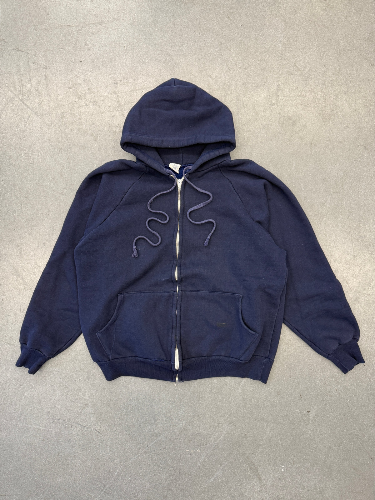 1970S RAGLAN ZIP UP SWEATSHIRT HOODIE (MADE IN POLAND TAG)