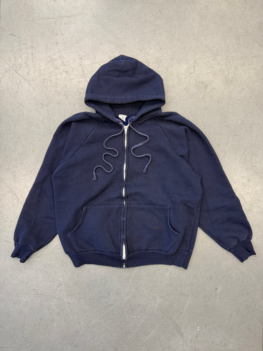 1970S RAGLAN ZIP UP SWEATSHIRT HOODIE (MADE IN POLAND TAG)